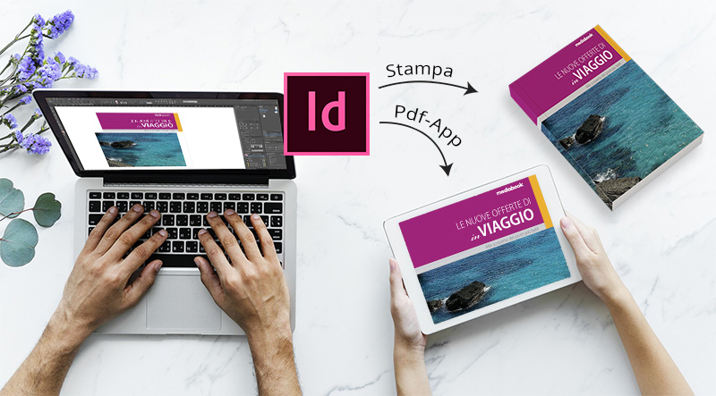 impaginazione con InDesign esportazione stampa Pdf o digitale App impaginazione ed esportazione con InDesign